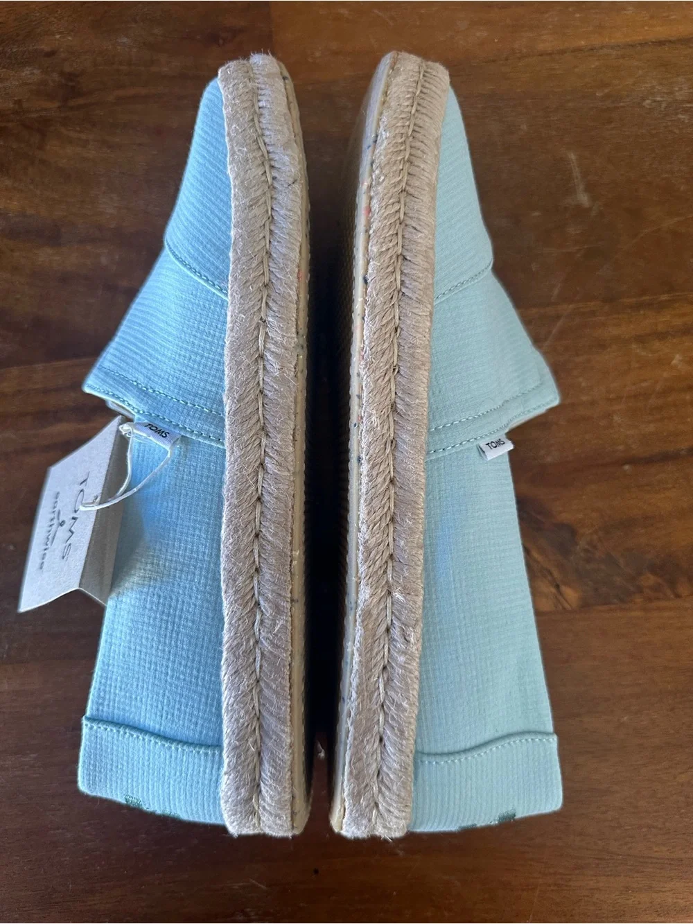 TOMS Alpargata light Mint Canvas Espadrille Slip-On Shoes size‎ 9 NWT